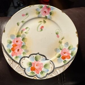 Vintage Nipon Floral hand painted Plates